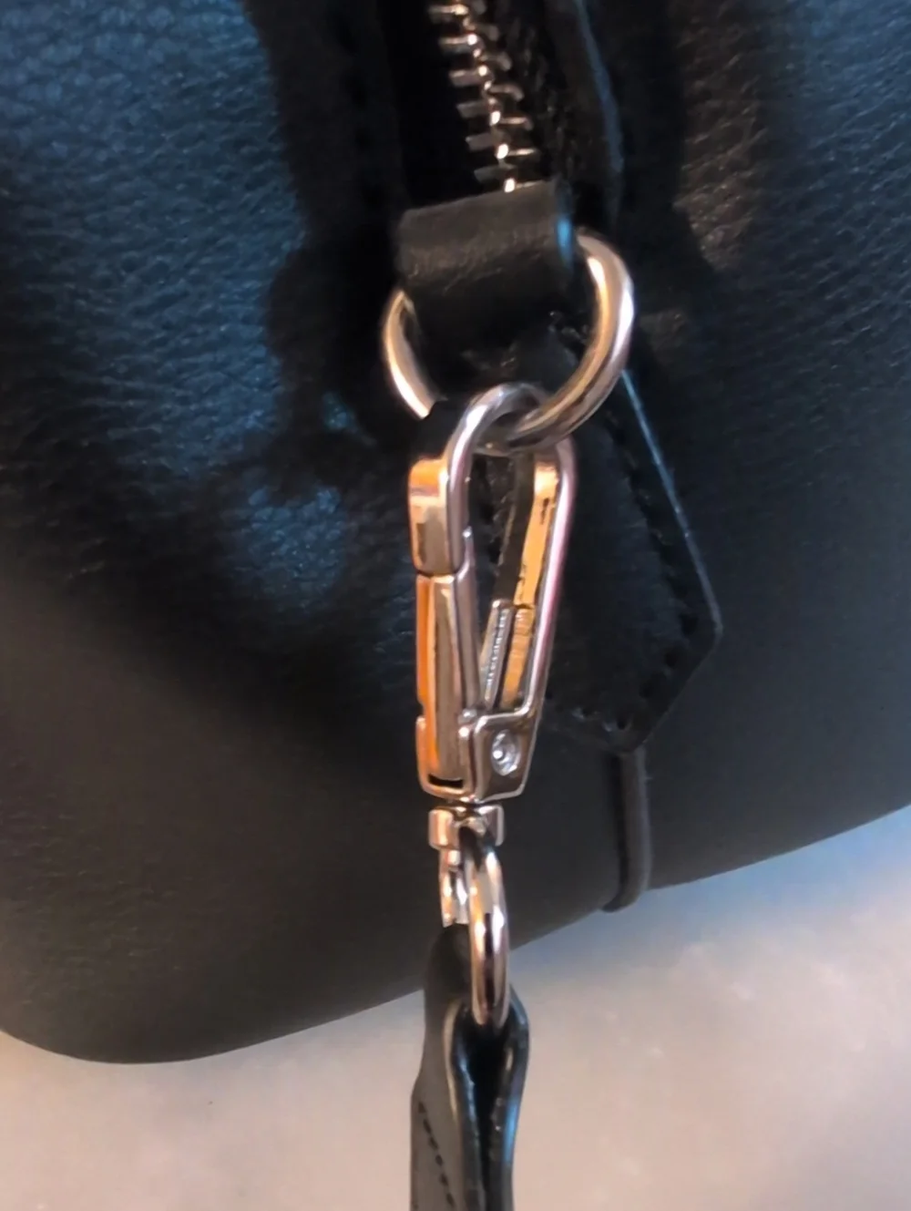 Madden Girl Black Faux Leather Satchel with Crystal Buckle and Strap
